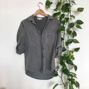 Cloth & Stone Olive Button Down